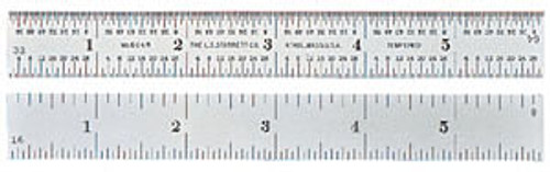 Starrett Spring Tempered Steel Rules, 12"