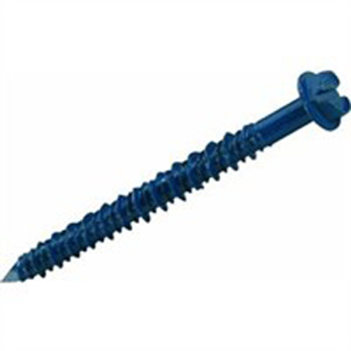 Hillman Tapper Concrete Screw Anchors Hex Washer Slotted, 3/16" x 2-1/4"