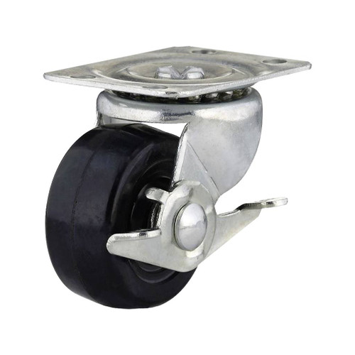 Richelieu Rubber Plate Caster, Swivel, Locking, 2" Midwest Technology