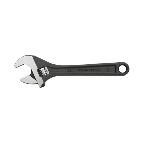 Crescent Adjustable Black Oxide 6" Wrench has ergonomic handle, tension spring and resists rust or corrosion