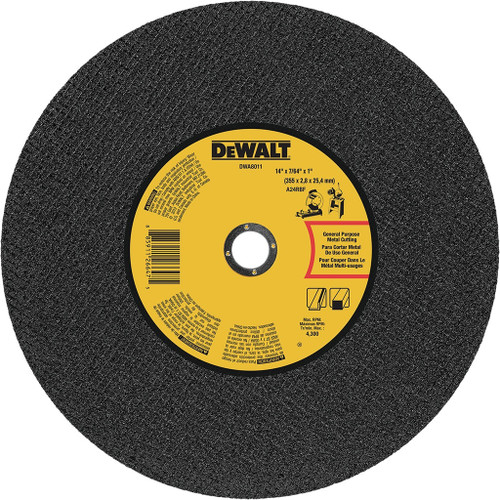 DeWalt General Purpose Metal Chop Saw Wheel, 14" x 7/64" x 1"