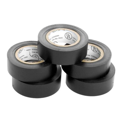 Performance Tool Electrical Tape, 3/4" Black, 5-Piece