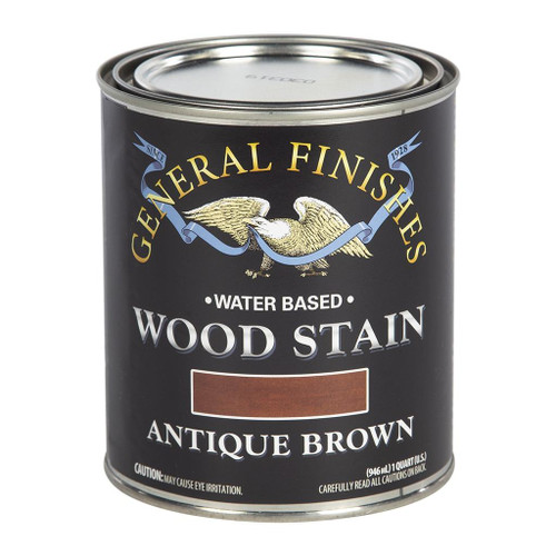 General Finishes Water-based Wood Stain, Antique Brown, Qt.