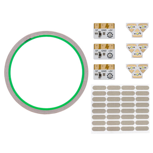 Chibitronics Light Sensor Materials Kit: light sensor & LED stickers, copper tape, conductive fabric tape patches