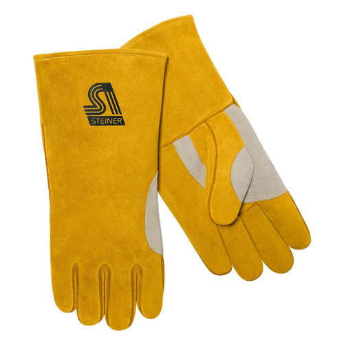 Steiner Heat Resistor Triple Layer Lined Stick Welding Gloves, Large