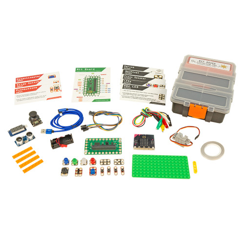 all pieces included in one brown dog gadgets crazy circuits bit board classroom set with micro:bit