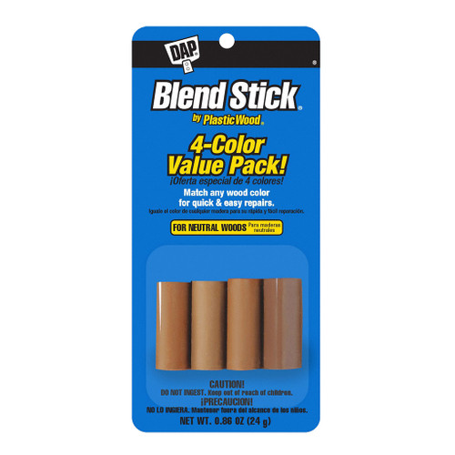 4 pack of dap blend sticks in neutral colors for repairing nail holes, scratches and more