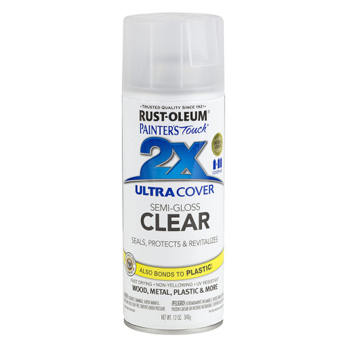 Rust-Oleum 2X Ultra Cover Spray Paint + Primer, Semi-Gloss Clear