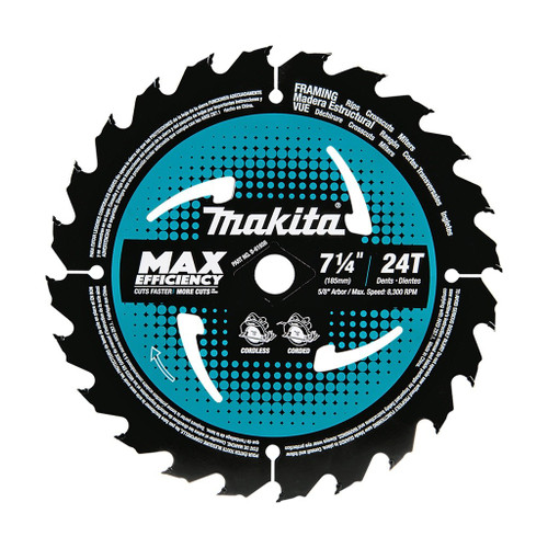 Makita Max Efficiency 7-1/4" Circular Saw Blade has ultra-thin kerf design and specially-engineered blade teeth