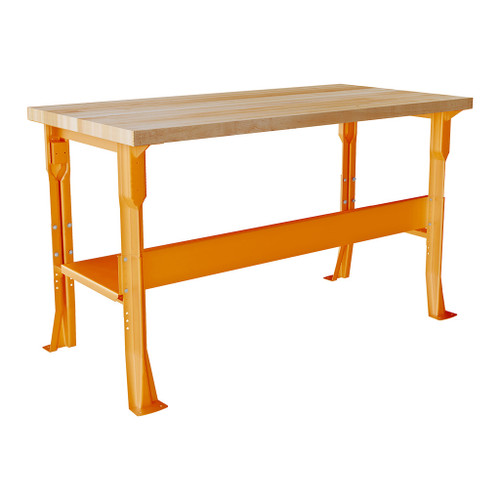 Diversified Woodcrafts Maple Top Industrial Workbench, 48"W x 24"D, Carrot