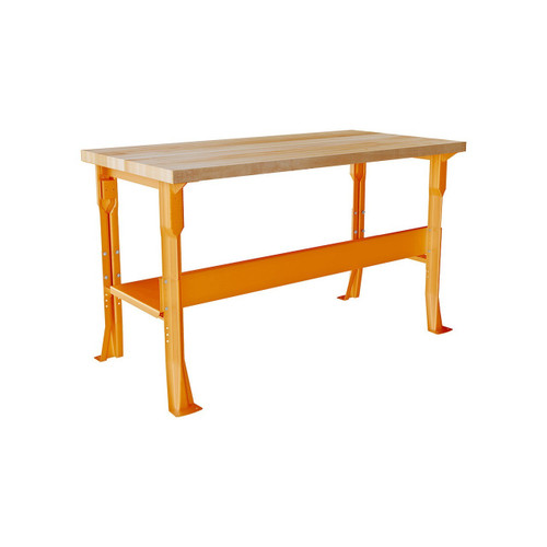 Diversified Spaces Maple Top Industrial Workbench, 60"W x 30"D, Carrot