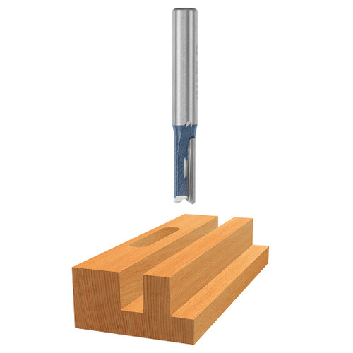 Bosch Carbide-Tipped Double Flute Straight Router Bit, 1/4" x 5/8"