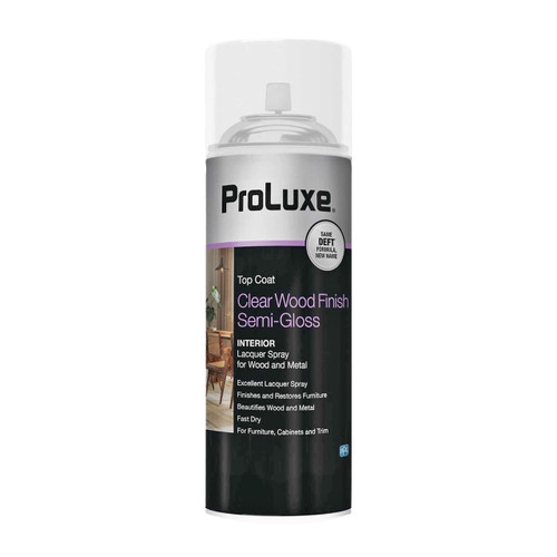 ProLuxe Interior Clear Lacquer Spray For Wood & Metal, Gloss, 12.25 oz.