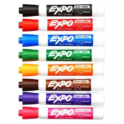 EXPO Low Odor Dry Erase Markers, 8-Pack