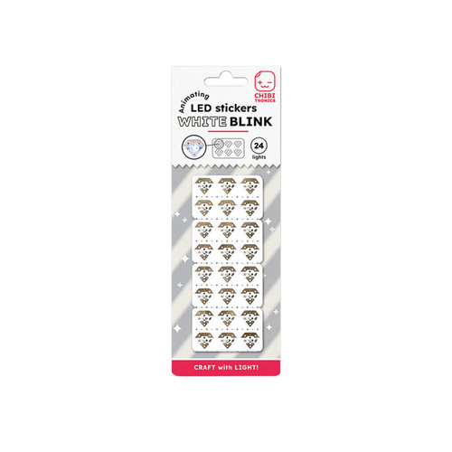 Chibitronics Animated White Blink LED Stickers, 24-Pack