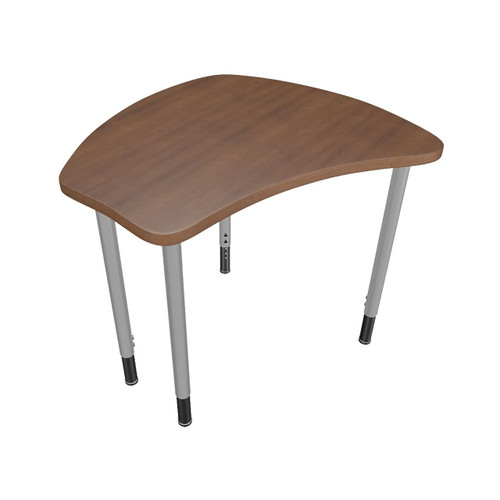 MooreCo Hierarchy Shapes Desk, 29.9" × 28.4", Amber Cherry