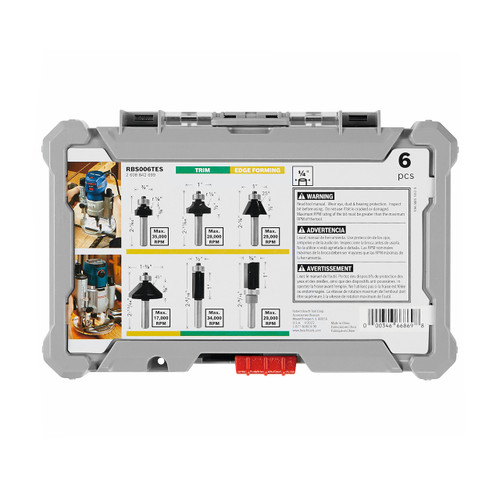 Bosch Trim & Edging Router Bit Set, 6-Piece - Midwest Technology Products