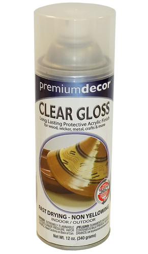 Premium Decor Enamel Spray Paint, Clear Acrylic, Gloss - Midwest Technology  Products