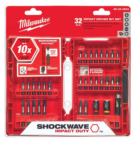 Milwaukee SHOCKWAVE Impact Duty Driver Bit Set, 18-Piece - Midwest  Technology Products