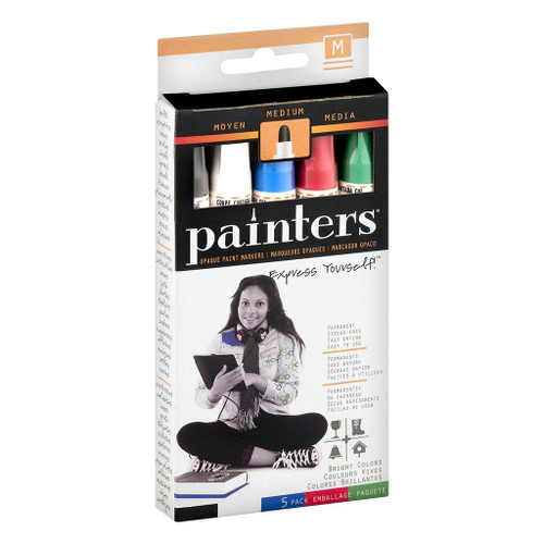 Elmer's Painters Bright Colors Paint Markers, Medium Tip, 5Piece
