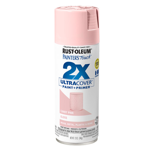 Candy Pink Rust-Oleum 2X Ultra Cover Gloss Spray Paint, 2 Pack1 2 Oz