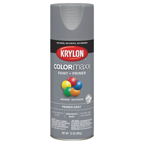 Krylon COLORmaxx Spray Primer, Gray - Midwest Technology Products