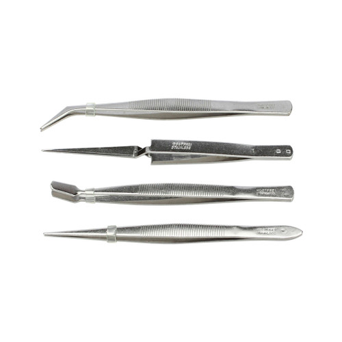 4 Piece Tweezers Set Excel Hobby Tools 30416