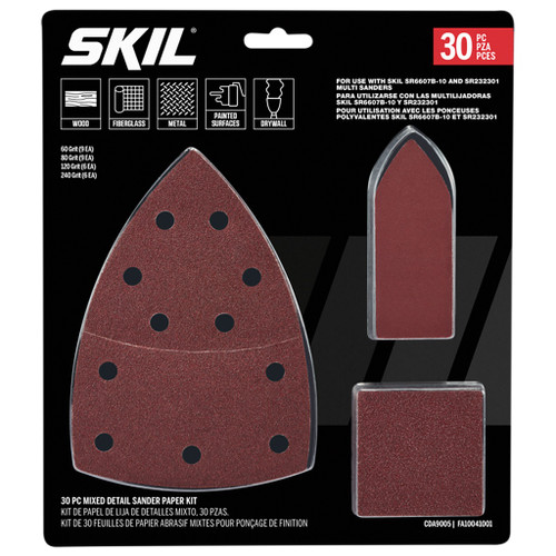 Skil 30Piece Detail Sandpaper Kit Midwest Technology
