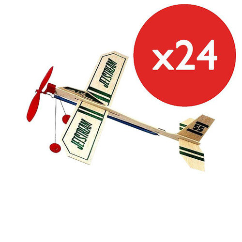 Guillow Rubber Band Airplane, 24 Pack Midwest Technology