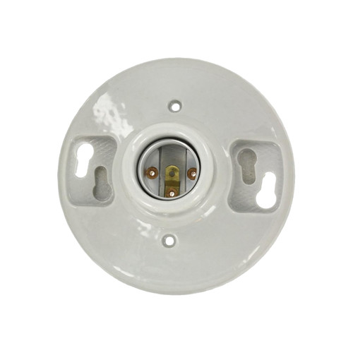 Leviton Porcelain Lampholder, White - Midwest Technology Products