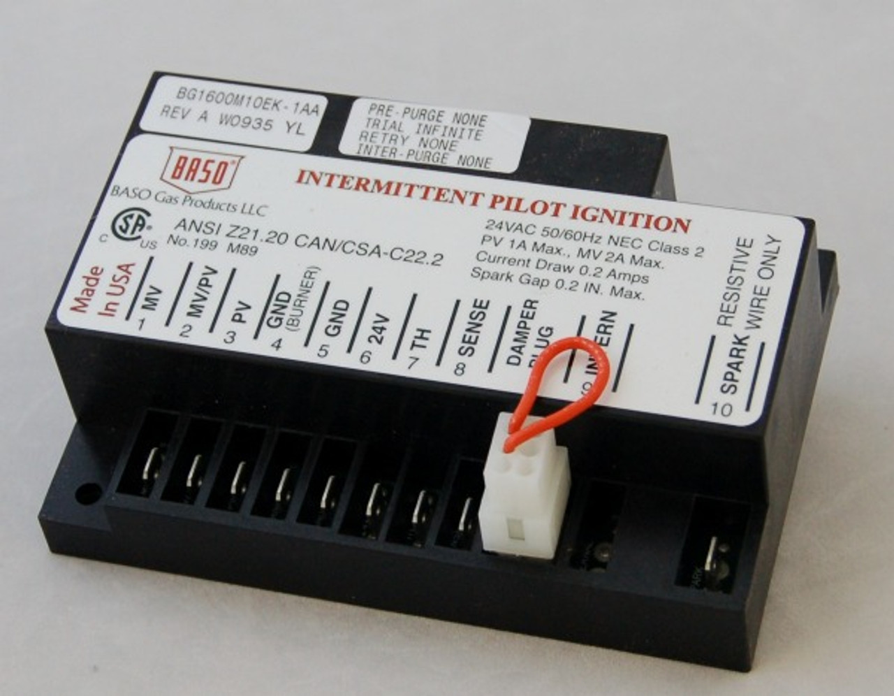 On Sale Baso BG1600M01CR1BD 24 volt universal Intermittent Pilot