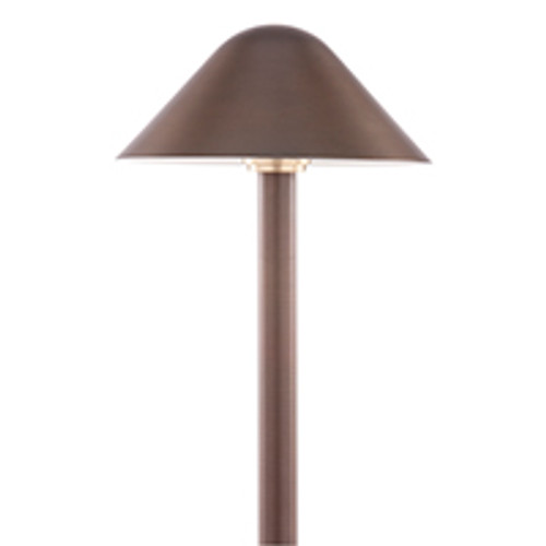 Sollos 915260S PMH070-AB-15-JC3/830/IP65/LED 7" Modern Path Light-7" Hat-18" Stem-Antique Brass-With 20W Equiv, JC3 LED, 3000K Sollos 915260S PMH070-AB-15-JC3/830/IP65/LED 7" Modern Path Light-7" Hat-18" Stem-Antique Brass-With 20W Equiv, JC3 LED, 3000K