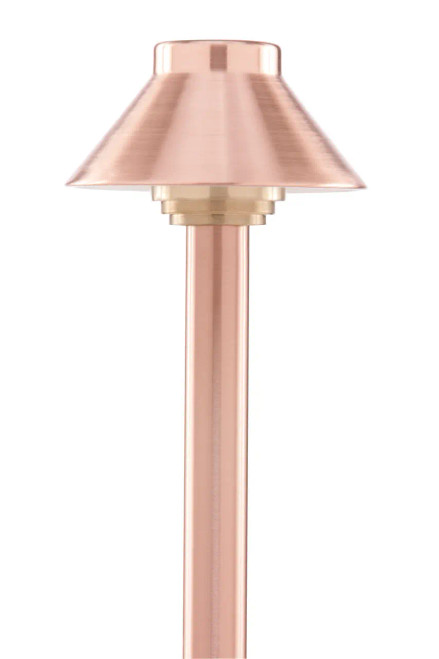 Sollos PTH040-CU-12 915402 Traditional Hat Path Light 4" Hat 12" Stem Natural Copper