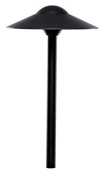 PDO083-TB-15 915035 8.3" DOME TEXTURED BLACK 18" STEM 8" GROUND STAKE 