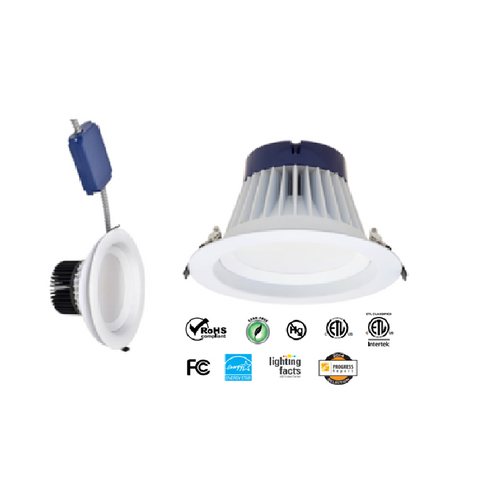 Sylvania LED/RT8/3000/930 8" LED Recessed Downlight – 3000 lm, 3000K, CRI 90, 0-10V Dimmable
