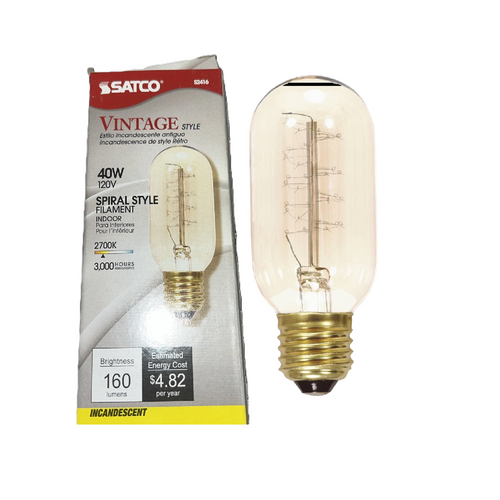 Satco 40W T14 Clear S2416  E26 120V