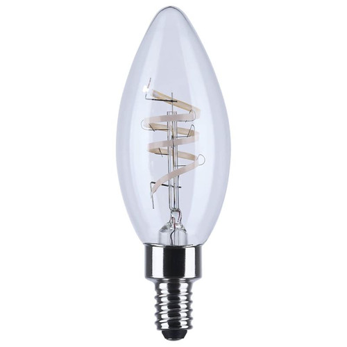 Satco S11525 4W Gray LED Filament B11 – Coil Filament | 350 lm | 2700K | E12