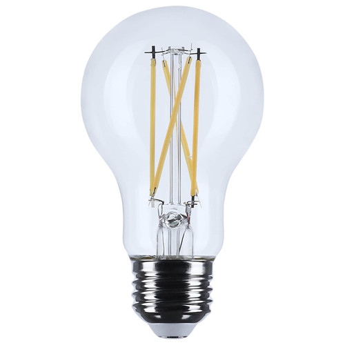 Satco S12468 5W A19 LED Filament – 450 lm | 3500K | Clear | E26