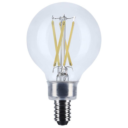 Satco S21210 5.5W G16½ LED Filament Globe – 500 lm | 3000K | Clear | E12