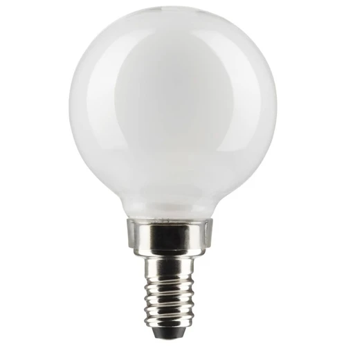 Satco S21814 5.5W G16½ LED Filament Globe – 500 lm | 2700K | White | E12