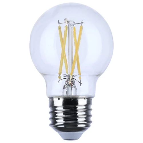 Satco S21221 5.5W G16½ LED Filament Globe – 500 lm | 3000K | Clear | E26
