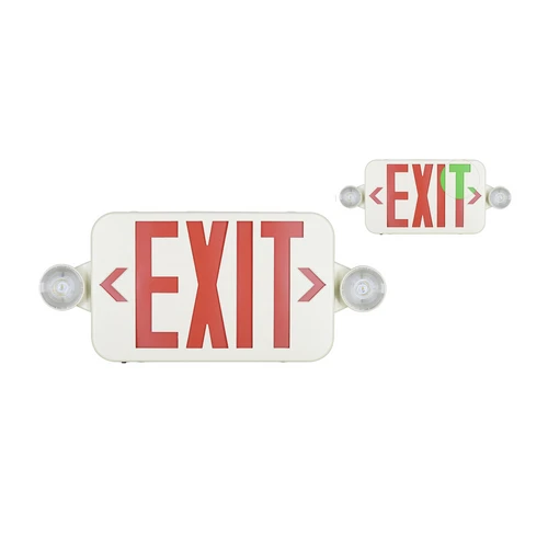 LEDVANCE 66070 EXV/THR/WH/RSD Value Class LED Exit Combo Sign | White | Twin Head Round | Remote Capable | Self-Diagnostic | 2.0W | 120/277V