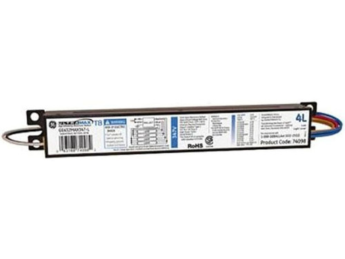 GE 74098 GE432MAXP347-L T8 Electronic Ballast - 4 or 3 Lamp F32T8 347V Instant start