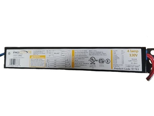 GE 97783 GE432-120-RES T8 Electronic Ballast - 4 or 3 Lamp F32T8 120V Instant start