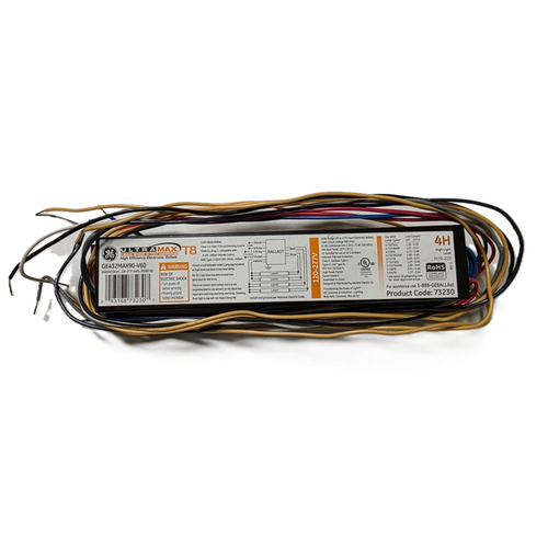 GE 73230 GE432MAX90-V60 T8 T8 Bi-Level Instant Start Load Shedding Dimming Ballast