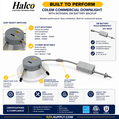 HALCO 89218 CDLEM-4-LS-CS-WH-DDV