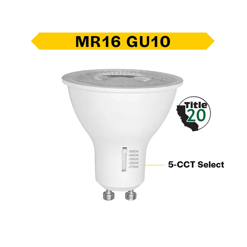 Halco 20549 MR16WFL7-9CS-GU10-LED3-D-T20 MR16 LED 6.5W Color Selectable 60deg Wide Flood GU10 - 20549-MR16WFL7-9CS-GU10-LED3-D-T20