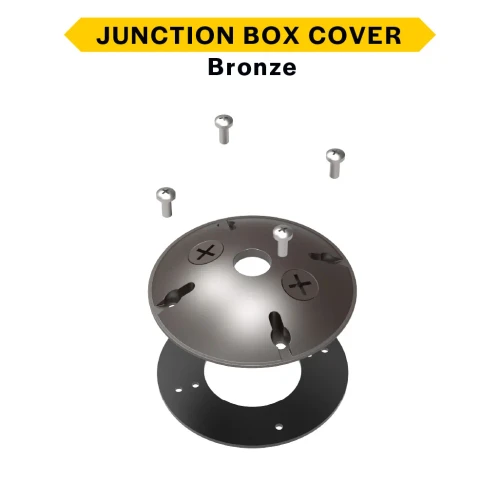 Halco 25603 MBUL-CV-BZ Junction Box Cover for Mini Bullet Flood Bronze EPDM Form 2 Plugs 4 Screws