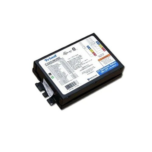Universal C242UNVBE Electronic CFL Ballast – 120–277V, Programmed Rapid Start, 1–2 Lamp, Bottom Exit