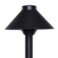 Sollos PSH055-TB-12 910021 Straight Hat Path Light 5.5" Hat 12" Stem Textured Black